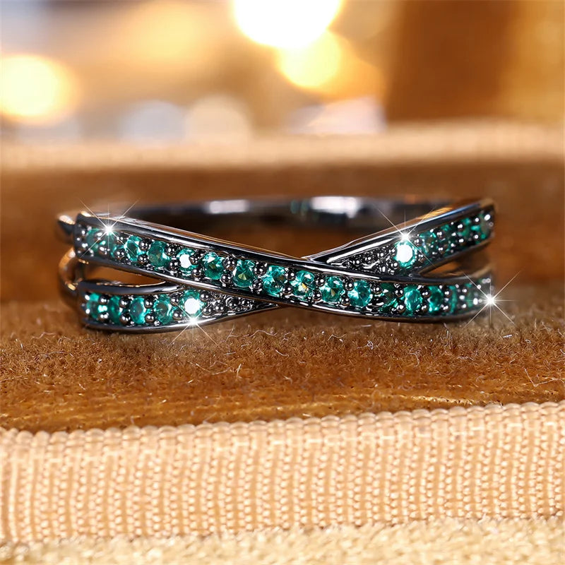 Minimalist Stacking Crossed Bands Thin Rings-Rees Jewels-ReesJewels
