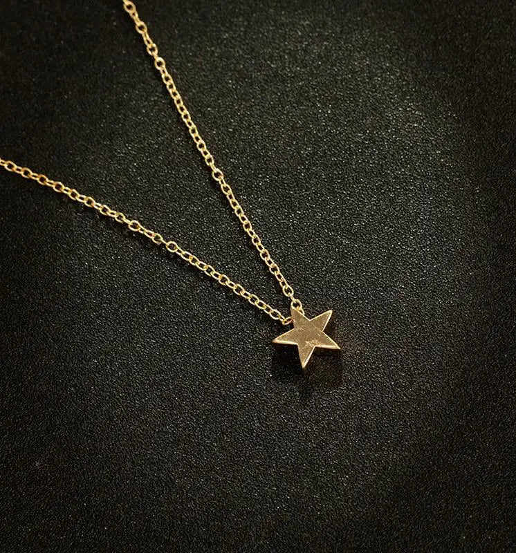 Minimalist Star Pendant Clavicle Necklace for Women-Rees Jewels-Gold-ReesJewels