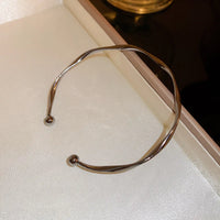 Minimalist Twisted Charm Cuff Bracelet-ReesJewels-Black-ReesJewels
