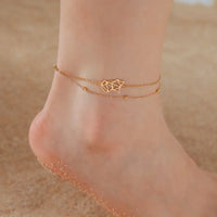 Minimalistic Cute Fox Head Beaded Anklet-ReesJewels-ReesJewels