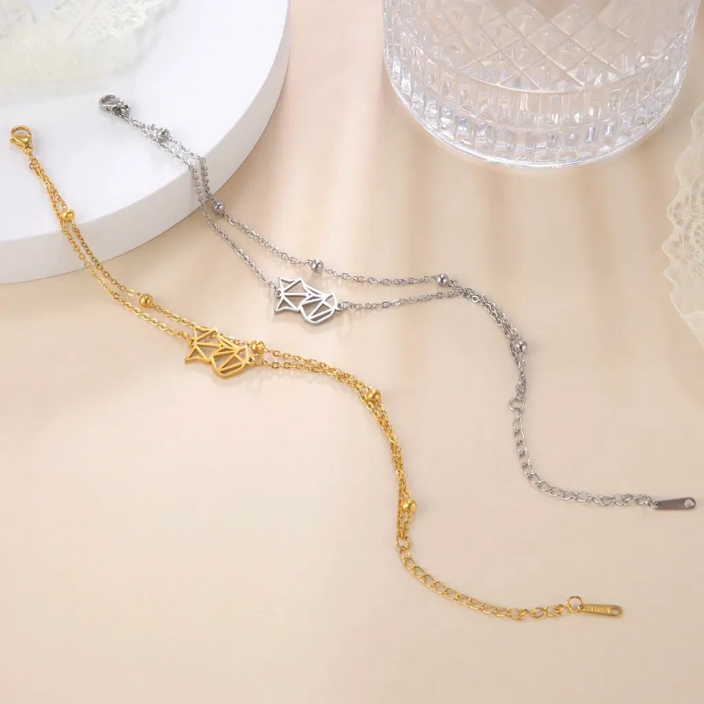 Minimalistic Cute Fox Head Beaded Anklet