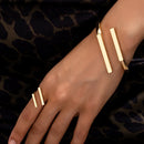 Minimalistic Geometric Open Bracelet And Ring Set-Rees Jewels-ReesJewels