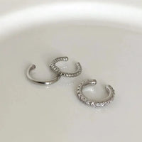 Minimalistic Zirconia Clip Earring Set-ReesJewels-ReesJewels