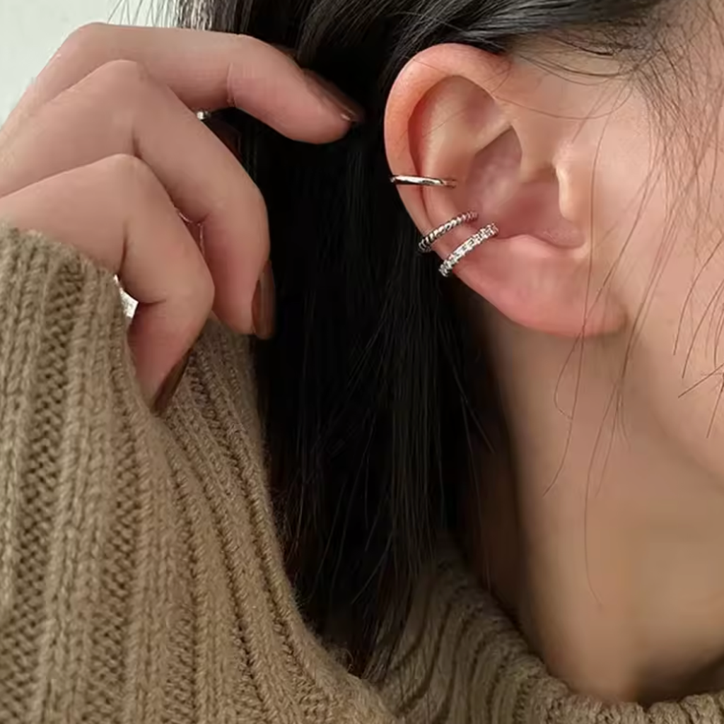 Minimalistic Zirconia Clip Earring Set-ReesJewels-ReesJewels