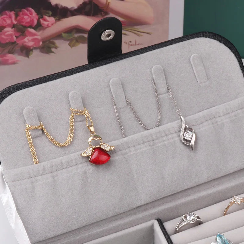 Portable Leather Jewelry Organizer-Rees Jewels-ReesJewels