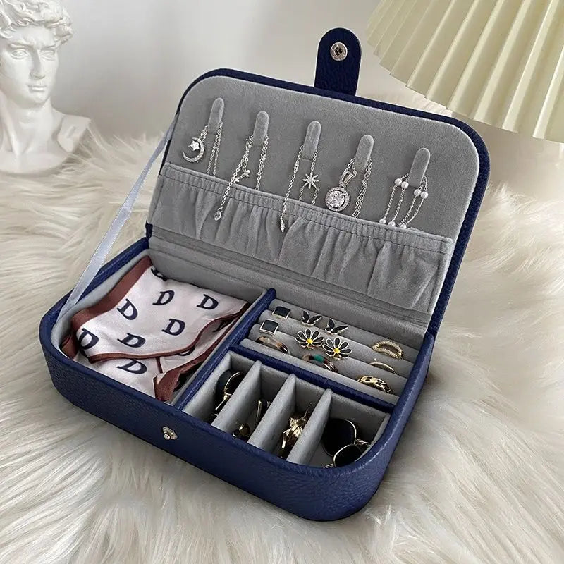 Portable Leather Jewelry Organizer-Rees Jewels-ReesJewels