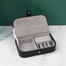 Portable Leather Jewelry Organizer-Rees Jewels-Black-ReesJewels