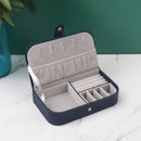 Portable Leather Jewelry Organizer-Rees Jewels-Blue-ReesJewels