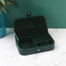 Portable Leather Jewelry Organizer-Rees Jewels-Green-ReesJewels