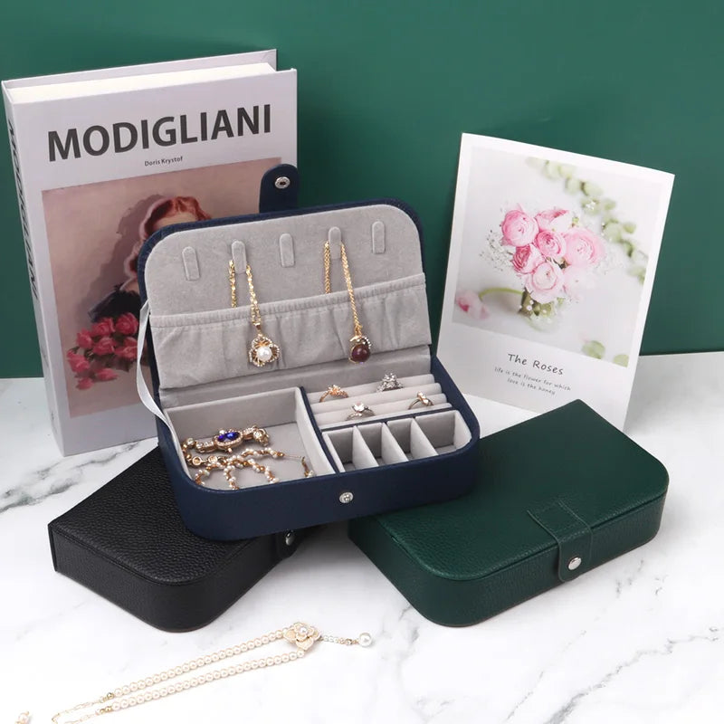 Portable Leather Jewelry Organizer