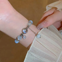 Pretty Elegant Opal Moon Star Bracelet-ReesJewels-ReesJewels