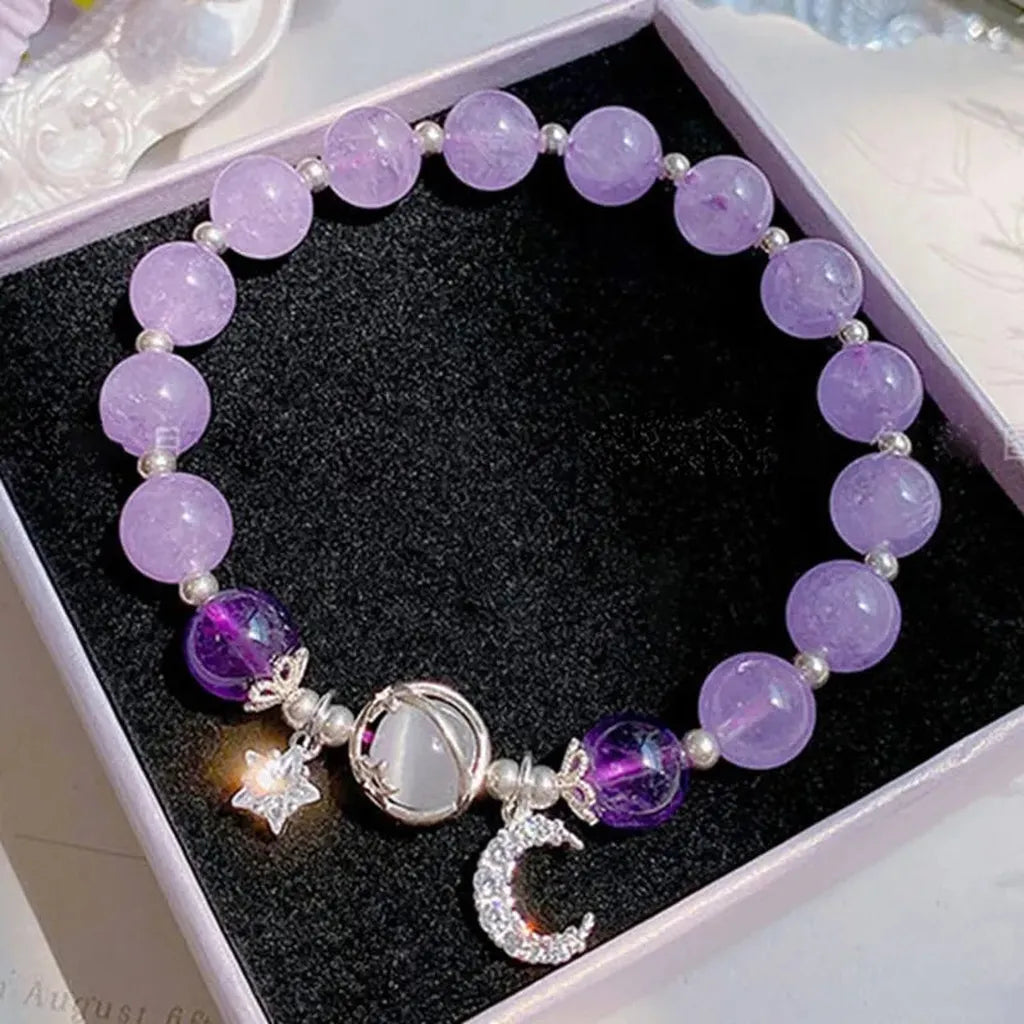 Pretty Elegant Opal Moon Star Bracelet