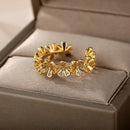 Pretty Flower Open Adjustable Ring-ReesJewels-ReesJewels