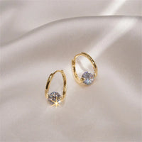 Pretty Moissanite Diamond Hoop Earrings-Rees Jewels-ReesJewels