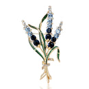 Pretty Rhinestone Ear of Wheat Brooche-Rees Jewels-Blue-ReesJewels