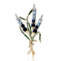 Pretty Rhinestone Ear of Wheat Brooche-Rees Jewels-Blue-ReesJewels
