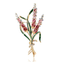 Pretty Rhinestone Ear of Wheat Brooche-Rees Jewels-Pink-ReesJewels