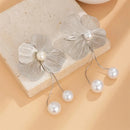Pretty Romantic Flower Tassel Drop Earrings-ReesJewels-ReesJewels
