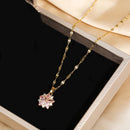Pretty Romantic Pink Sakura Pendant Necklaces-Rees Jewels-ReesJewels