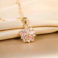 Pretty Romantic Pink Sakura Pendant Necklaces-Rees Jewels-ReesJewels