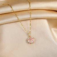 Pretty Romantic Pink Sakura Pendant Necklaces-Rees Jewels-Pink-ReesJewels