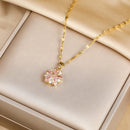 Pretty Romantic Pink Sakura Pendant Necklaces-Rees Jewels-ReesJewels