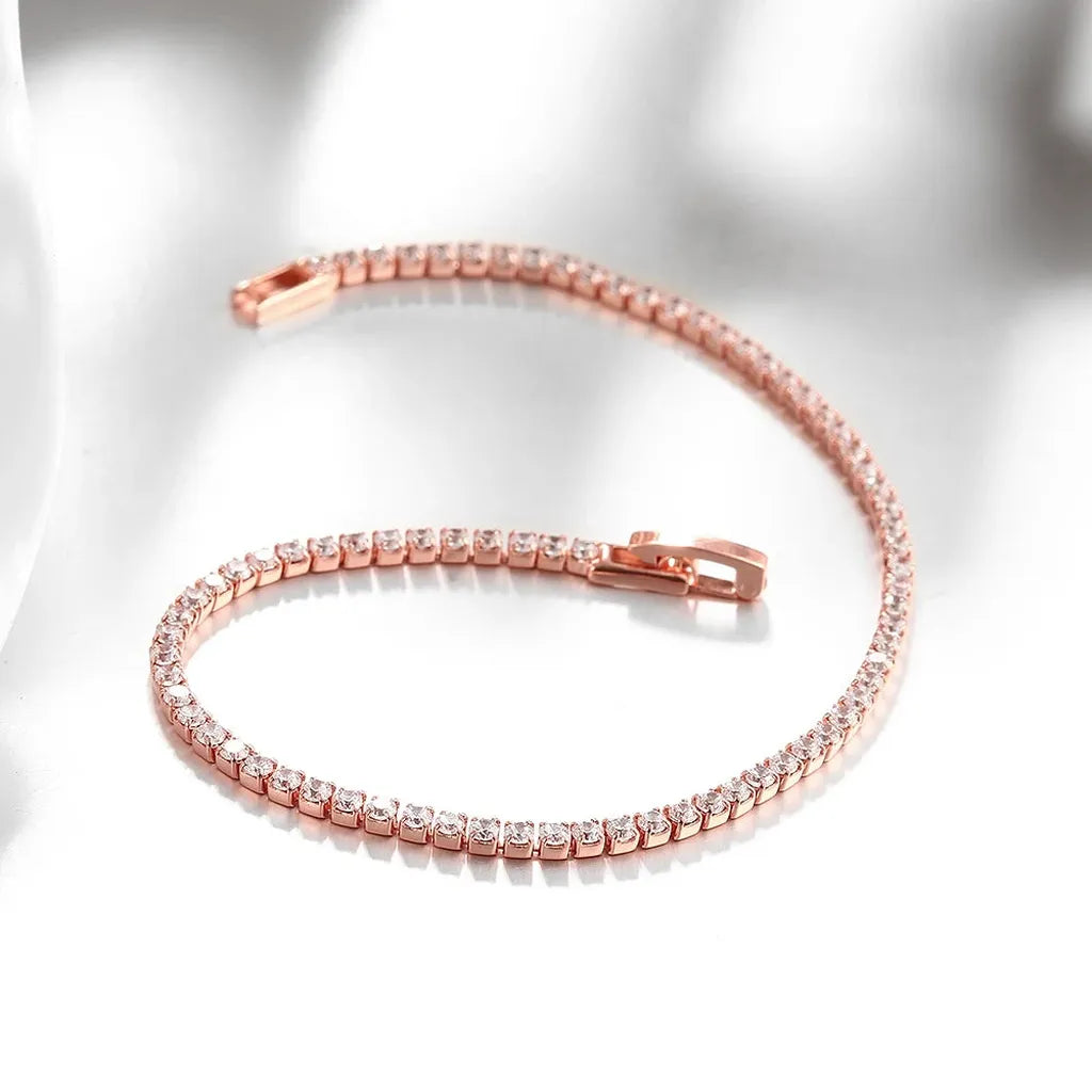 Pure 925 Silver Zirconia Tennis Bracelet-My Store-ReesJewels