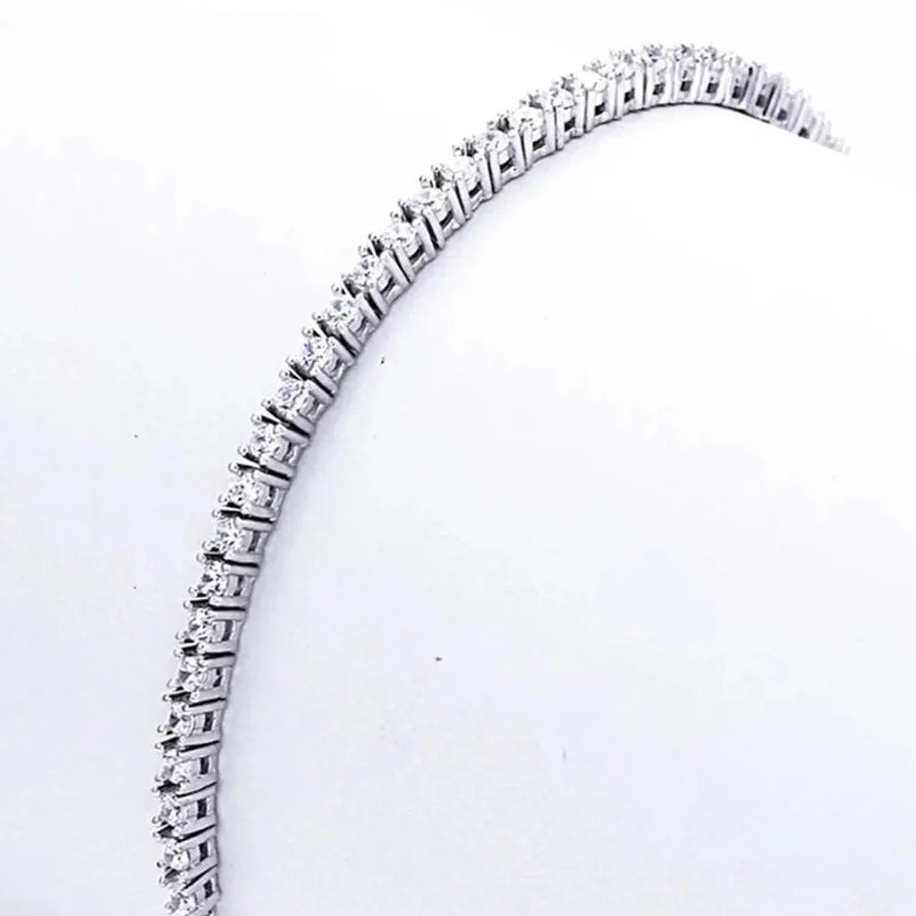 Pure 925 Silver Zirconia Tennis Bracelet