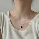 Retro Celeste Oval Glow Pendant Necklace-Rees Jewels-ReesJewels