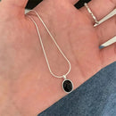 Retro Celeste Oval Glow Pendant Necklace-Rees Jewels-ReesJewels