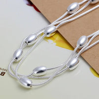 Shiny Bead Chain Layered Sterling Silver Bracelet-Rees Jewels-ReesJewels