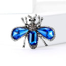 Shiny Rhinestone Crystal Insect Brooches-Rees Jewels-Blue-ReesJewels