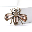 Shiny Rhinestone Crystal Insect Brooches-Rees Jewels-Champagne-ReesJewels