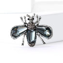 Shiny Rhinestone Crystal Insect Brooches-Rees Jewels-Gray-ReesJewels