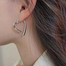 Simple Love Heart Dangle Drop Earrings-ReesJewels-ReesJewels