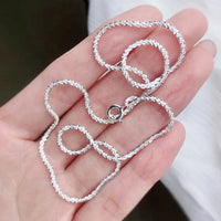 Simple Shiny Sterling Silver Collarbone Chain-ReesJewels-ReesJewels