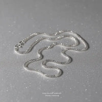 Simple Shiny Sterling Silver Collarbone Chain-ReesJewels-ReesJewels