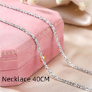Simple Shiny Sterling Silver Collarbone Chain-ReesJewels-Silver-40 cm-ReesJewels