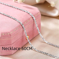 Simple Shiny Sterling Silver Collarbone Chain-ReesJewels-Silver-60 cm-ReesJewels