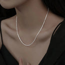 Simple Shiny Sterling Silver Collarbone Chain-ReesJewels-ReesJewels