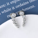Single Row Round Bezel Moissanite Diamond Earring-Rees Jewels-ReesJewels