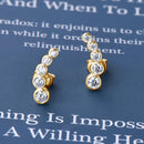 Single Row Round Bezel Moissanite Diamond Earring-Rees Jewels-ReesJewels
