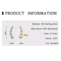 Single Row Round Bezel Moissanite Diamond Earring-Rees Jewels-ReesJewels