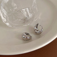 Smooth Chunky Small Hoop Earrings-Rees Jewels-ReesJewels