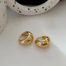 Smooth Chunky Small Hoop Earrings-Rees Jewels-ReesJewels