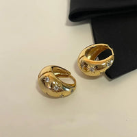 Smooth Chunky Small Hoop Earrings-Rees Jewels-ReesJewels