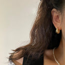 Smooth Chunky Small Hoop Earrings-Rees Jewels-ReesJewels