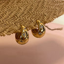 Smooth Chunky Small Hoop Earrings-Rees Jewels-Style 1-ReesJewels