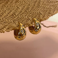 Smooth Chunky Small Hoop Earrings-Rees Jewels-Style 1-ReesJewels