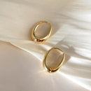 Smooth Chunky Small Hoop Earrings-Rees Jewels-Style 3-ReesJewels